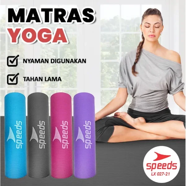 Matras Olahraga SPEEDS Yoga NBR Yoga Mat Alas Olahraga Yoga Senam Lantai Karpet Tikar 027-21