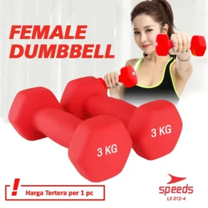 Barbel Dumbell SPEEDS 3kg Vinyl cewek isi 1pcs gym Neoprene Barbel Mini 012-4