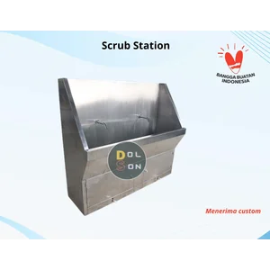 Scrub Station Sink Otomatis Sensor Scrub Up Rumah Sakit MOT Laboratorium Service Wastafel Lab Dolson 120