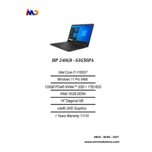 Laptop Notebook HP 240 G8 61G48PA Core i3 115G4 4GB 256GB 14