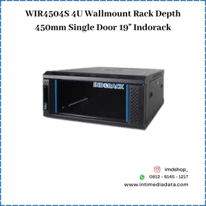 Rack Server Indorack WIR4504S 4U Wallmount Rack Depth 450mm Single Door 19