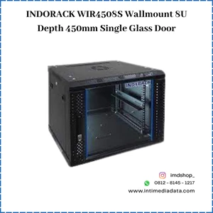 Rack Server INDORACK WIR4508S Wallmount 8U Depth 450mm Single Glass Door