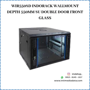  Rack Server WIR5508D Indorack Wallmount Depth 550MM 8U Double Door Front Glass