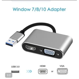 Kabel USB 3.0 to HDMI VGA converter adapter 2K