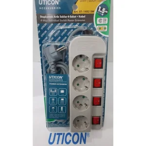 Uticon Stop Kontak Kabel St-1482 SW Grey 1 PC