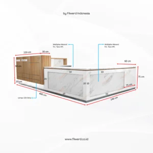 Nurse Station - Meja Resepsionis - Desain Interior Rumah Sakit - Large