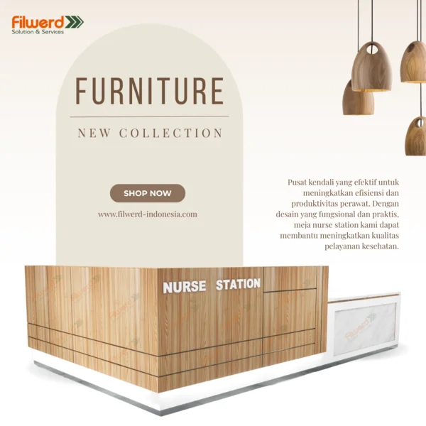 Nurse Station - Meja Resepsionis - Desain Interior Rumah Sakit - Large