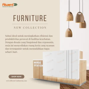 Meja Nurse Station Medium - Furniture Custom - Meja Resepsionis Filwerd