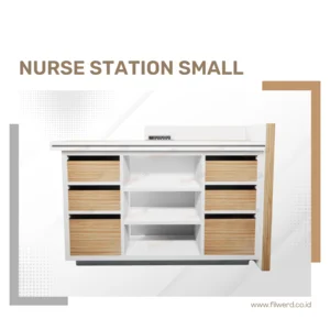 Meja Nurse Station Small - Meja Resepsionis Klinik - Custom 