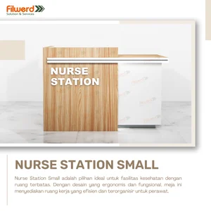 Meja Nurse Station Small - Meja Resepsionis Klinik - Custom 