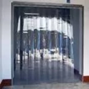 Tirai PVC / Plastik Curtain Blue Clear Pintu Gudang