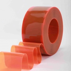 Tirai PVC / Plastik Curtain Orange