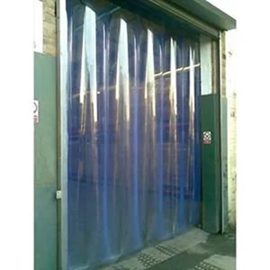 Tirai PVC / Plastik Blue Clear Eceran