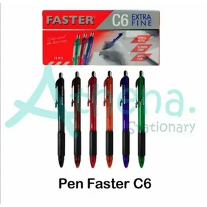 Pulpen Faster C6 Hitam Extra Fine