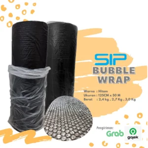 Bubble Wrap Hitam Roll 125CM x 50M - Biru