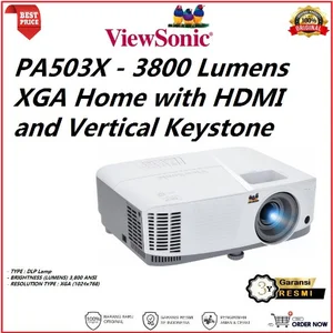Proyektor Viewsonic PA503X 3.800 ANSI Lumen XGA HDMI INFOCUS Peralatan Presentasi