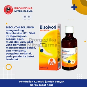 Bisolvon 10 Mg / 5 ml Solution 50 ml / Botol / Cairan Nebulizer Pengencer Dahak