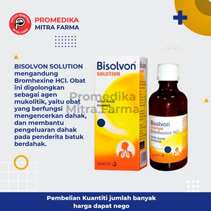 Dari Bisolvon 10 Mg / 5 ml Solution 50 ml / Botol / Cairan Nebulizer Pengencer Dahak 0