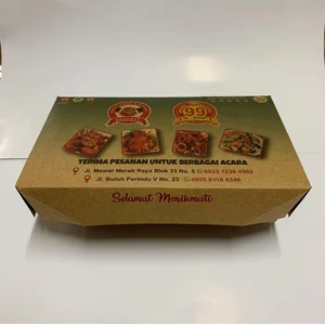 Paper Lunch Box  Uk tutup 18x11x3cm 