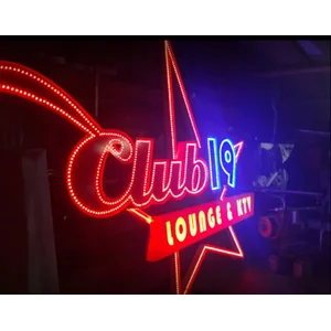 Stiker Huruf Timbul LED RGB Custom
