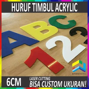 HURUF TIMBUL AKRILIK & ANGKA ACRYLIC / AKRILIK TEBAL !!