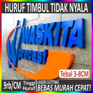 Huruf Timbul Acrylic Tidak Nyala Bebas - Tidak Nyala