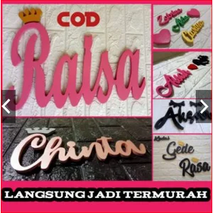 CUSTOM HURUF TIMBUL KAYU PREMIUM
