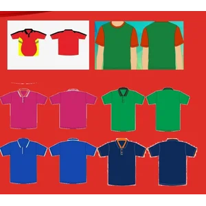 Kaos Tanpa Kerah Bahan Katun Polos