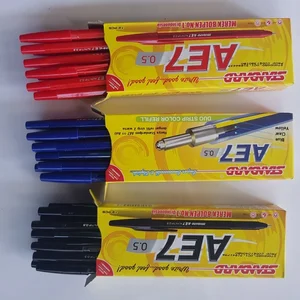 PULPEN DAN PENSIL  STANDAR AE7 HITAM HALUS BIRU DAN MERAH