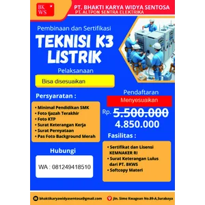 Pembinaan dan Sertifikasi Teknisi K3 Listrik 