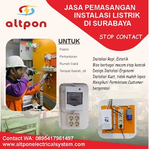 Jasa Pemasangan Instalasi Listrik di Surabaya-Stop Kontak By PT Altpon Sentra Elektrika