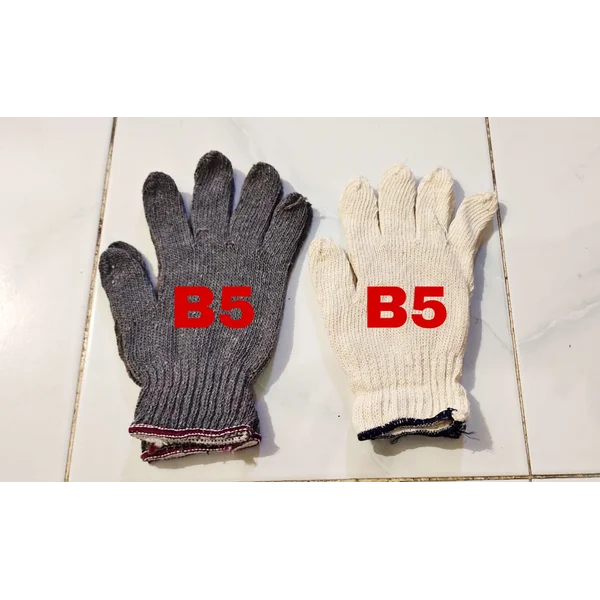 Sarung Tangan Safety Benang Rajut Abu-abu (B5)