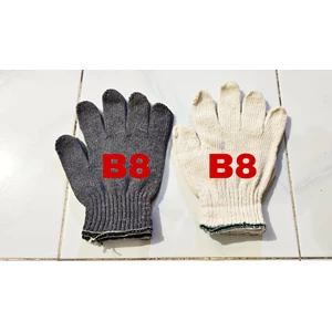 Sarung Tangan Safety Benang Rajut Putih (B8)