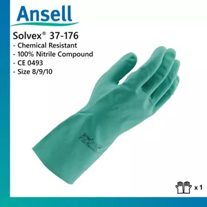 Sarung Tangan Kimia Hijau Karet Nitril Ansell Alphatec 37-176