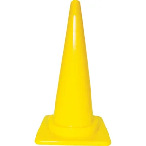 TRUSCO Safety Cone 380mm Wide x 700mm High Yellow TCC-Y
