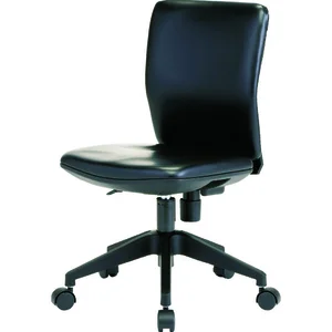 TRUSCO Pressure-Relieving Office Chair Vinyl Leather Upholstery Armless Black FCC55L-BK