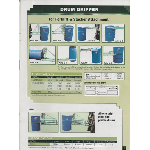 Drum Gripper OIC Auto N2