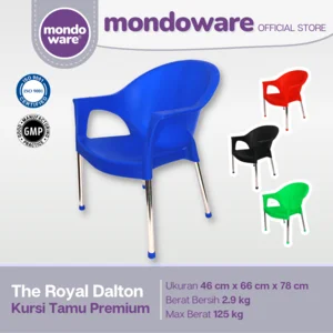 Kursi Tamu Rumah Premium - Royal Dalton Chair - Mondoware Plastik KR1 