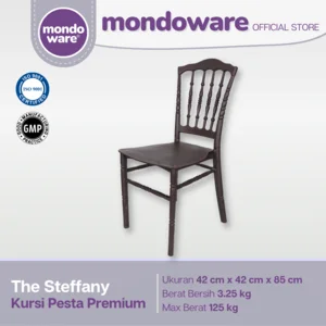 Premium Event Party Chairs - Steffany Chair - Mondoware Plastic R192 - Hickory Chocolate