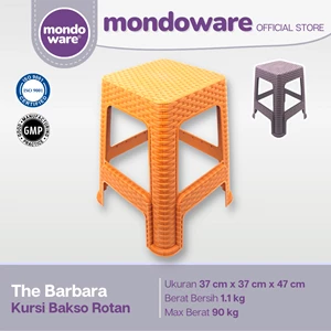 Kursi Bakso Rotan Kokoh - Barbara Chair - Mondoware Plastik BR1