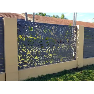 Pagar Laser Cutting Motif Daun