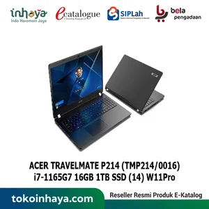 Laptop Notebook ACER TRAVELMATE P214 (TMP214/0016) i7-1165G7 16GB 1TB SSD VGA 2GB (14) W11Pro