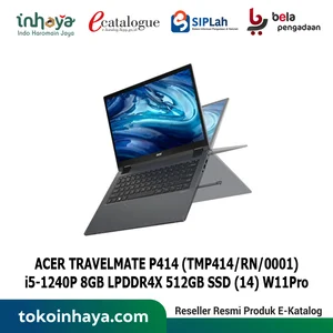 Laptop Notebook ACER TRAVELMATE P414 (TMP414/RN/0001) i5-1240P 8GB LPDDR4X 512GB SSD (14) W11Pro