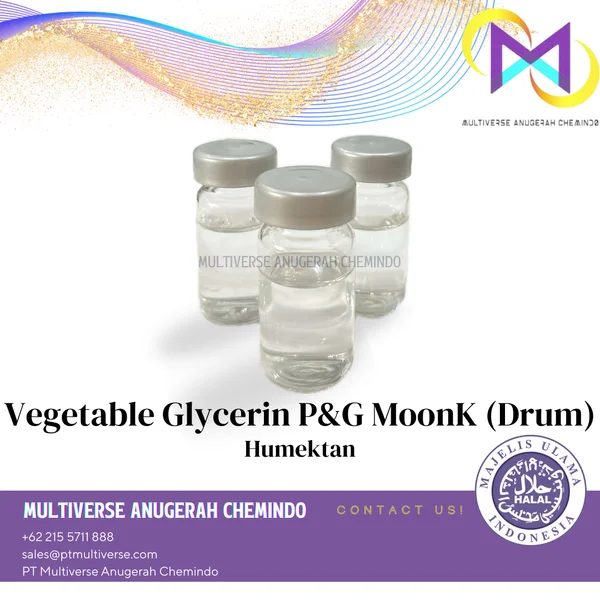 Bahan Baku Makanan Refined Vegetable Glycerine Gliserin - Vegetable Glycerin P&G MoonK (Drum) / Food & Cosmetic Grade / Humektan Alami / Pelembap Serbaguna - Refined Glycerine