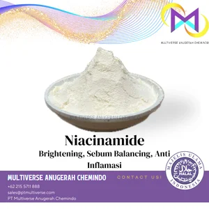 Bahan Baku Kosmetik Pencerah Brightening Niacinamide Vitamin B3 (Nicotinamide) Powder / Cosmetic Grade / Brightening Agent / Anti-Aging / Perbaikan Skin Barrier