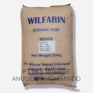 Bahan Baku Kosmetic Emulsi Stearic Acid Octadecanoic Acid Wilfarin 25 Kg