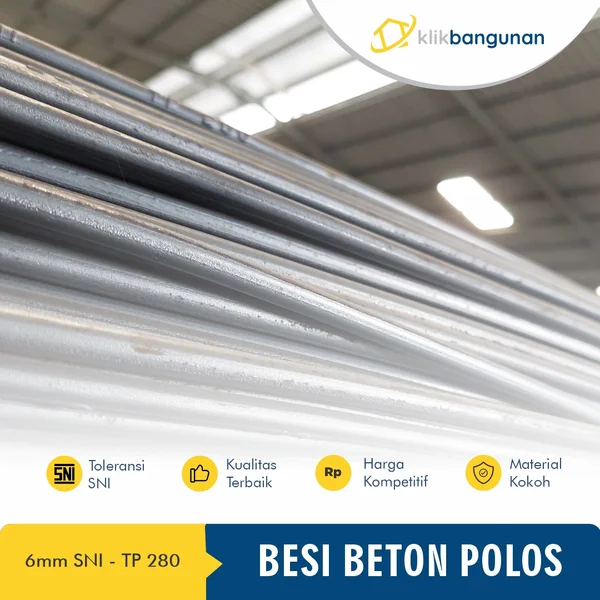 Besi Beton Polos 6mm Sertifikat SNI - TP 280