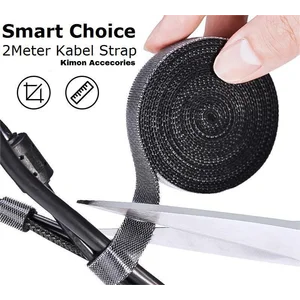 PENGIKAT KABEL 2M 3METER ORGANIZER TALI IKAT KABEL PEREKAT NYLON