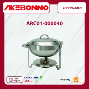 Chafing Dish Round Two Fuel Holders 4 L