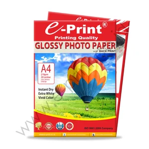 Kertas Glossy Photo E-Print Ukuran A4 210gsm (1 Pack 20 Lembar)